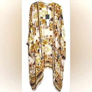 Artist Boho Gypsy Festival Yoga Lagenlook Kimono  Cover-Up New